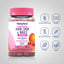 Hair, Skin, Nails bottle with icons indicating Gluten & Wheat Free, Non GMO, Milk & Lactose Free, No Artificial Sweeteners, Soy Free, Vegan.