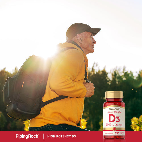 High Potency Vitamin D3, 2000 IU, 250 Quick Release Softgels