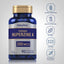 Huperzine A bottle with icons indicating gluten, wheat, milk, lactose, soy free, non-GMO, and no artificial additives.
