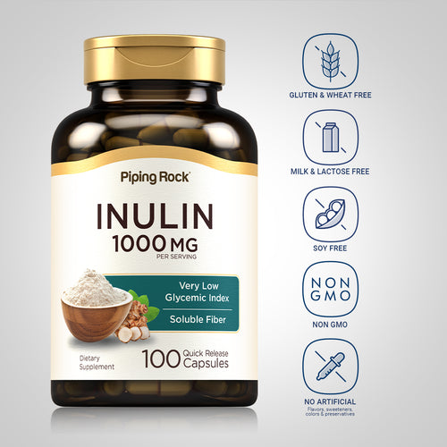 Inulin, 1000 mg (per serving), 100 Quick Release Capsules