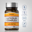 Luteolin Complex bottle with icons indicating Gluten Free, Milk & Lactose Free, Non GMO, No Artificial Additives.