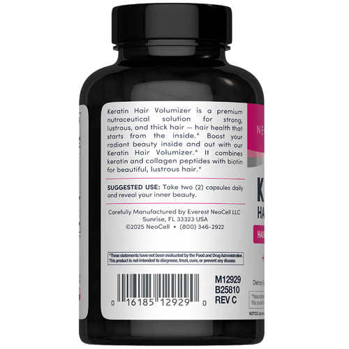 Keratin Hair Volumizer, 60 Vegetarian Capsules