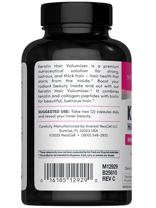 Keratin Hair Volumizer, 60 Vegetarian Capsules