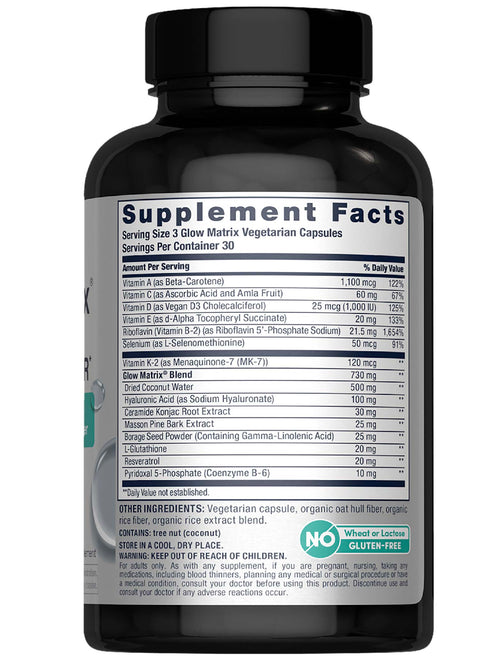 Glow Matrix Advanced Skin Hydrator, 90 Vegetarian Capsules