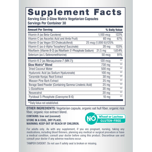 Glow Matrix Advanced Skin Hydrator, 90 Vegetarian Capsules