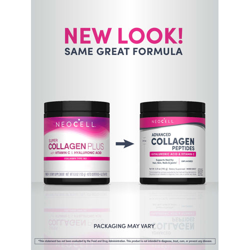 Advanced Collagen Peptides + Hyaluronic Acid + C, 6.9 oz (195 g) Powder
