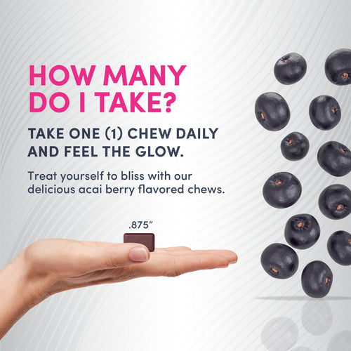Biotin Beauty Acai Berry Flavor, 30 Tasty Soft Chews
