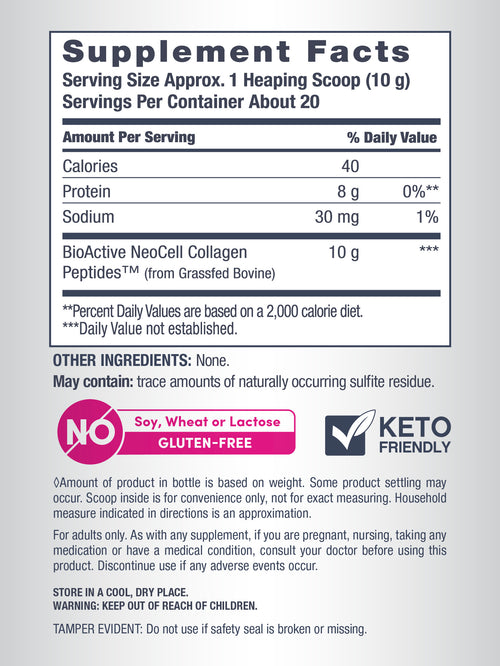 Grassfed Collagen Peptides, 14 oz (400 g) Powder