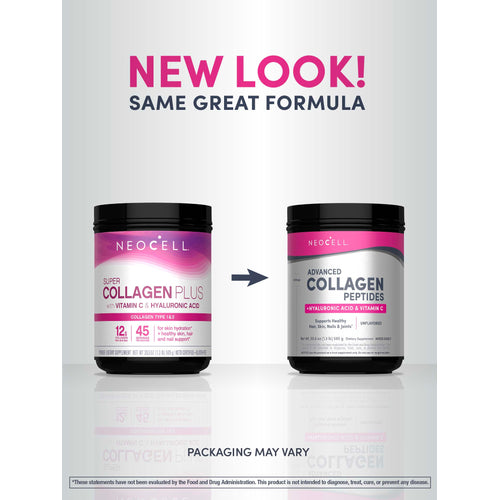 Advanced Collagen Peptides + Hyaluronic Acid + C, 20.6 oz (585 g) Powder