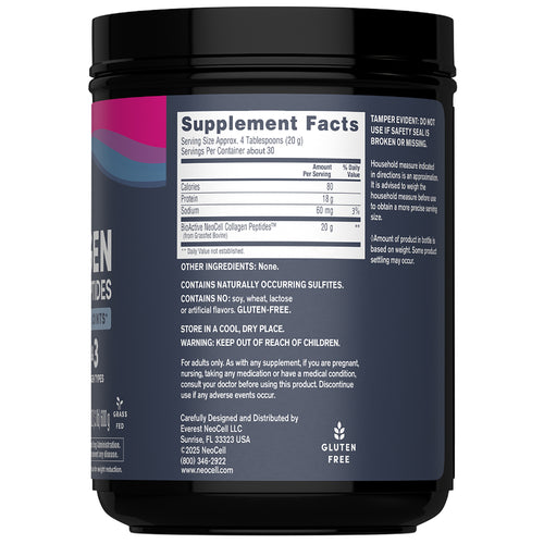 Grassfed Collagen Peptides, 21.1 oz (600 g) Powder