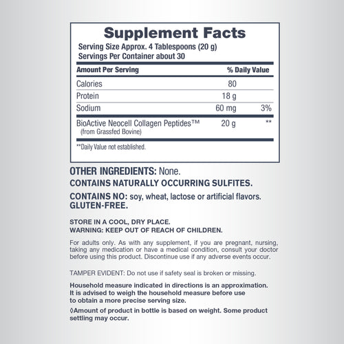 Grassfed Collagen Peptides, 21.1 oz (600 g) Powder