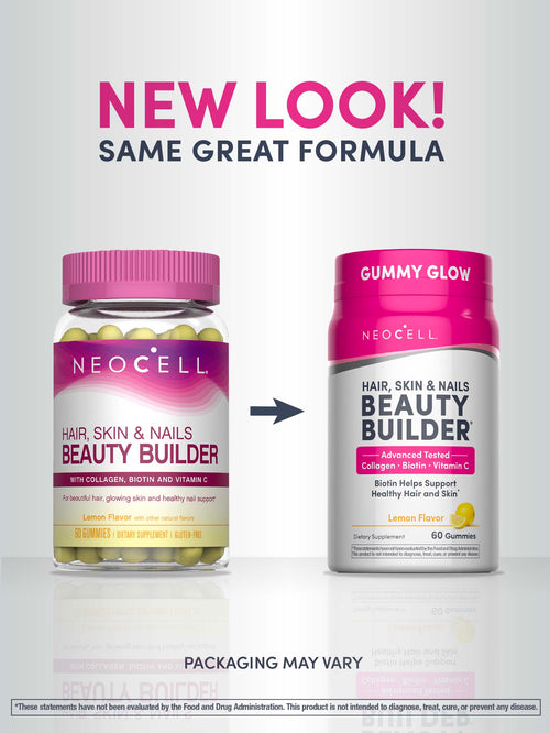 Beauty Builder Hair, Skin & Nails Gummies Lemon Flavor, 60 Tasty Gummies