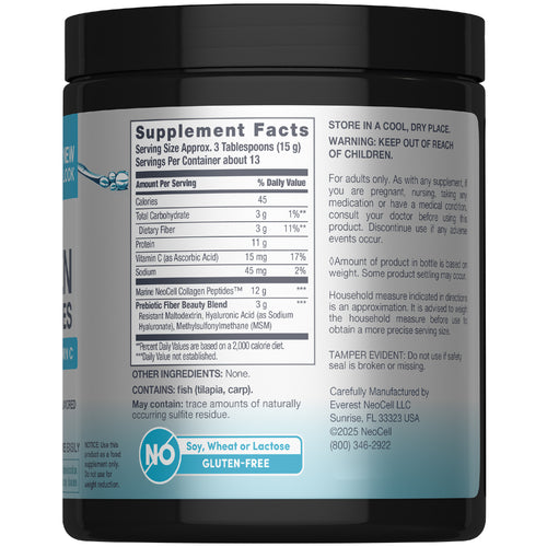 Marine Collagen Peptides + Hyaluronic Acid, MSM & C Powder, 7 oz (200 g) Powder