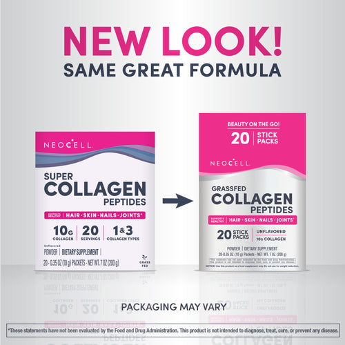 Collagen Peptides 10 gram Stick Packs, 20 Stick Packs