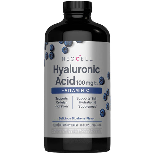 Hyaluronic Acid 100 mg plus C Liquid (Delicious Blueberry Flavor), 16 fl oz (473 mL) Bottle