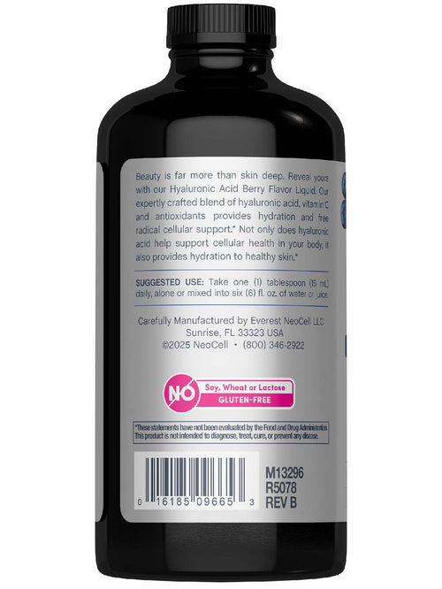 Hyaluronic Acid plus C Liquid (Delicious Blueberry Flavor), 16 fl oz (473 mL) Bottle