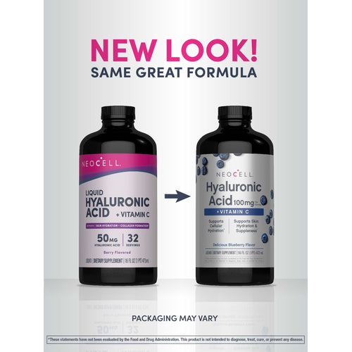 Hyaluronic Acid plus C Liquid (Delicious Blueberry Flavor), 16 fl oz (473 mL) Bottle