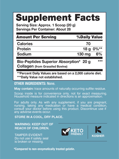 Collagen Bio-Peptides Grassfed, 20 oz (567 g) Powder