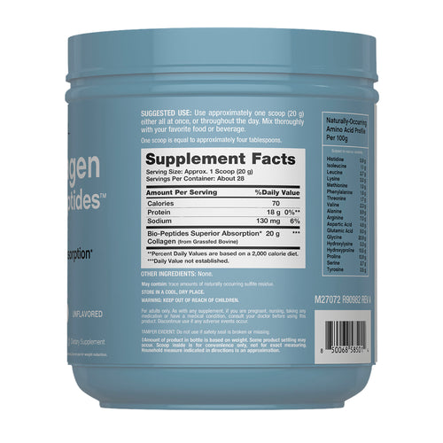 Collagen Bio-Peptides Grassfed, 20 oz (567 g) Powder