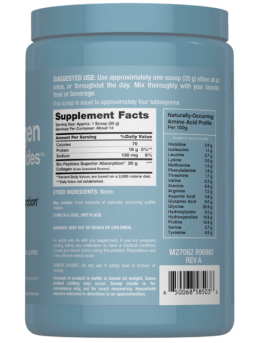 Collagen Bio-Peptides Grassfed, 10 oz (283 g) Powder