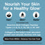 Product highlights graphic stating Nourish Skin for Glow, supports Hair, Skin, Nails, Bioactive Multi Collagen Peptides.