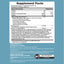 Image of the Supplement Facts panel for Multi Coll+Probiotic Powder, detailing ingredients and nutritional information.