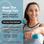 Smiling woman exercising with dumbbells. Graphic states: 'Meet The Power Pair', Physical Performance*, Muscular Strength*, Healthy Hair, Skin & Nails*.