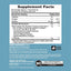 Supplement Facts panel for NCL Creatine + Collagen 10oz Powder Teal.