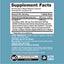Supplement Facts panel for NCL NAD Collagen Resveratrol 60 Caps.