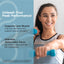 Young woman exercises with blue dumbbells beside a graphic highlighting NCL neoCreatine Gummies benefits and watermelon flavor.