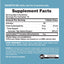 Supplement Facts panel for NCL neoCreatine 80 Gummies in teal packaging.