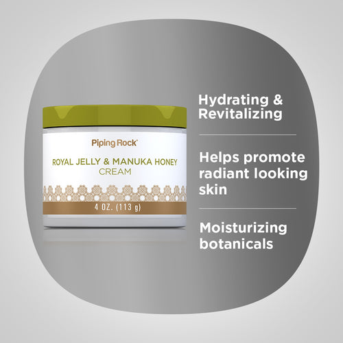Manuka Honey Cream with Royal Jelly, 4 oz (113 g) Jar