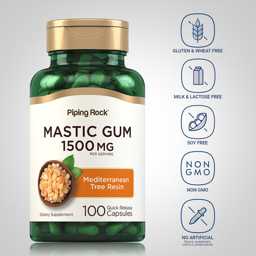 Mastic Gum, 1500 mg (per serving), 100 Quick Release Capsules