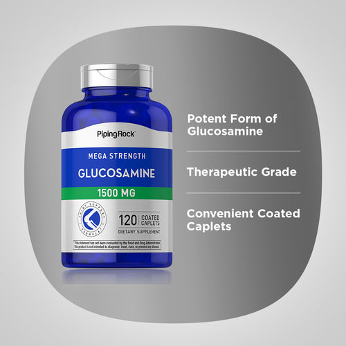 Mega Glucosamine HCI, 1500 mg, 120 Coated Caplets