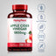 Apple Cider Vinegar bottle with icons indicating gluten free, milk and lactose free, soy free, non-GMO, no artificial additives.