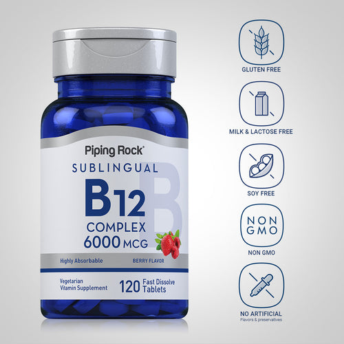 Methylcobalamin B-12 Complex (Sublingual), 6000 mcg, 120 Fast Dissolve Tablets