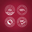 Infographic: Packaged & Lab Tested in the USA, 100% Highest Quality, Finest Ingredients, Ethically Sourced, GMP Good Manufacturing Practice, Quality Product