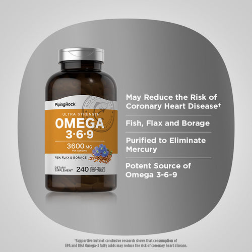 Multi Omega 3-6-9 Fish, Flax & Borage, 240 Quick Release Softgels