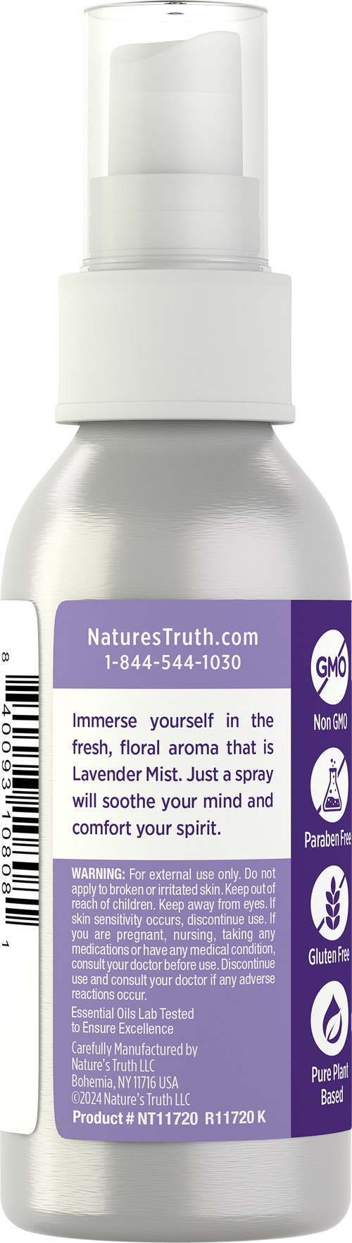 Lavender Spray, 2.4 fl oz (71 mL) Spray Bottle