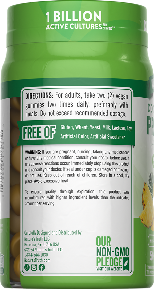 Probiotic 1 Billion (Delicious Tropical), 50 Gummies
