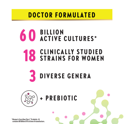 Women's Care Probiotic-18 60 Billion, 33 Vegan Capsules