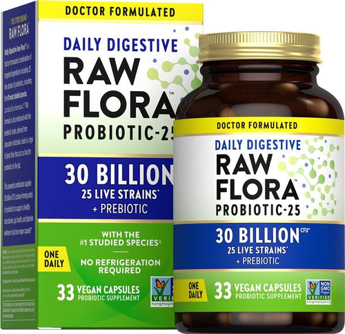 Probiotic-25 30 Billion plus Prebiotic, 33 Vegan Capsules