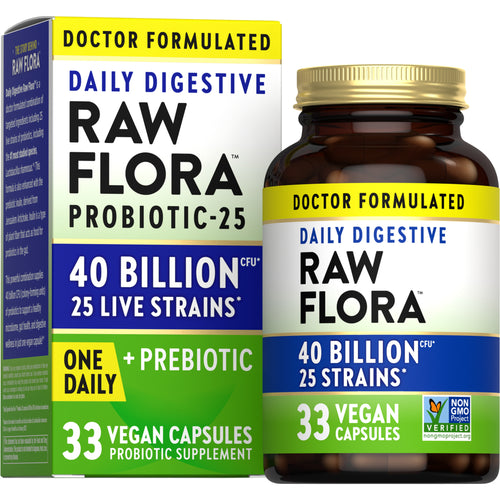 Probiotic-25 40 Billion plus Prebiotic, 33 Vegan Capsules