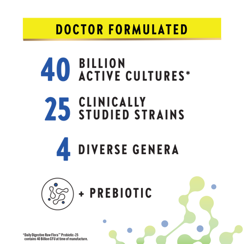 Probiotic-25 40 Billion plus Prebiotic, 33 Vegan Capsules