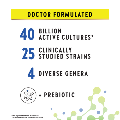 Probiotic-25 40 Billion plus Prebiotic, 33 Vegan Capsules