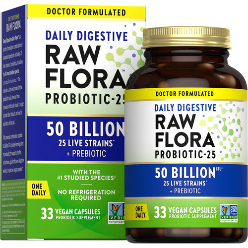 Probiotic-25 50 Billion plus Prebiotic, 33 Vegan Capsules