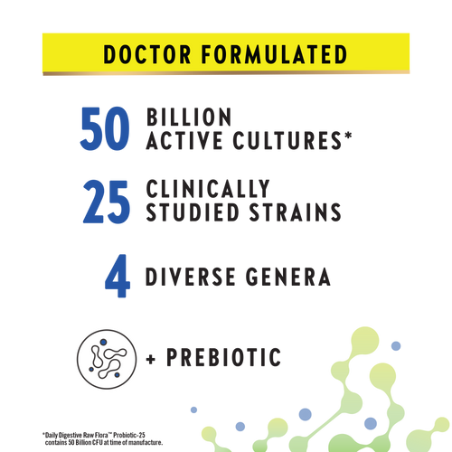 Probiotic-25 50 Billion plus Prebiotic, 33 Vegan Capsules