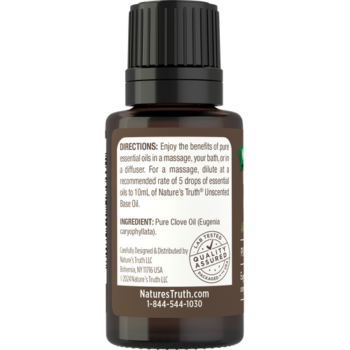 Clove Pure Essential Oil, 1/2 fl oz (15 mL) Dropper Bottle