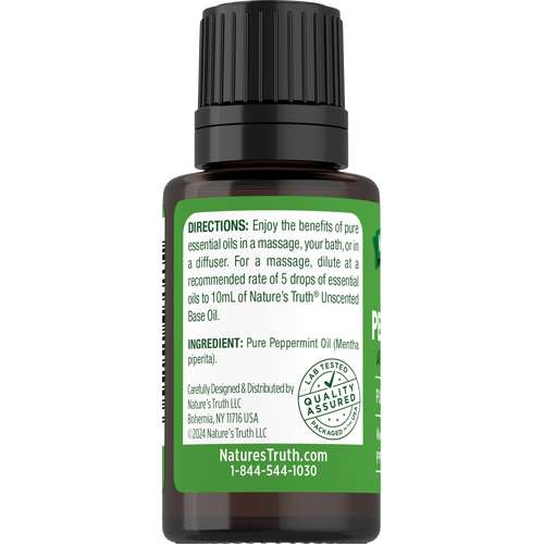 Peppermint Pure Essential Oil, 1/2 fl oz (15 mL) Dropper Bottle