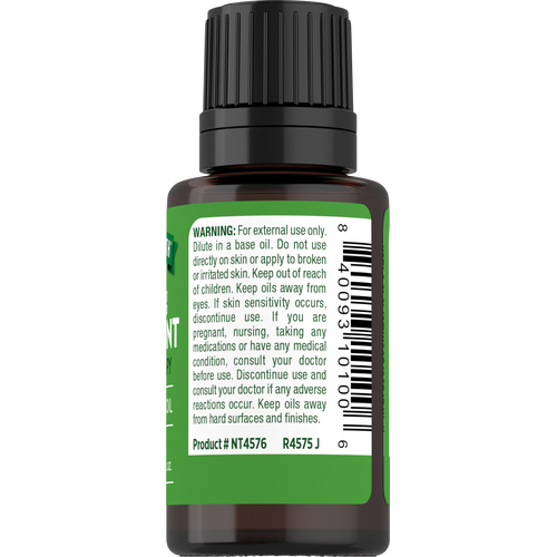 Peppermint Pure Essential Oil, 1/2 fl oz (15 mL) Dropper Bottle